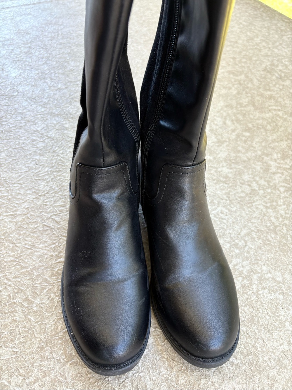 Black Knee-High Riding Boots - Picture 5 of 7